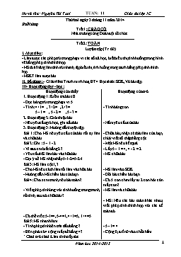 Giáo án điện tử Lớp 1 - Tuần 11 - Năm học 2014-2015 - Nguyễn Thị Tươi