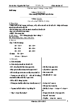 Giáo án điện tử Lớp 1 - Tuần 26 - Năm học 2014-2015 - Nguyễn Thị Tươi