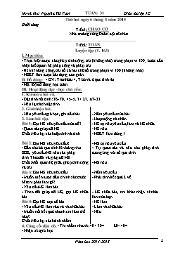 Giáo án điện tử Lớp 1 - Tuần 31 - Năm học 2014-2015 - Nguyễn Thị Tươi