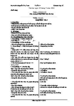 Giáo án điện tử Lớp 1 - Tuần 4 - Năm học 2014-2015 - Nguyễn Thị Tươi