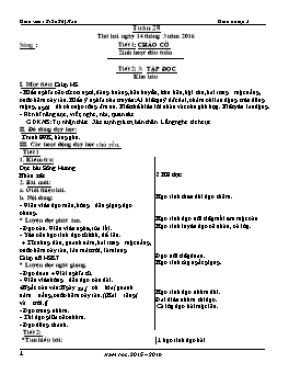 Giáo án điện tử Lớp 2 - Tuần 28 - Năm học 2015-2016 - Trần Thị Hảo