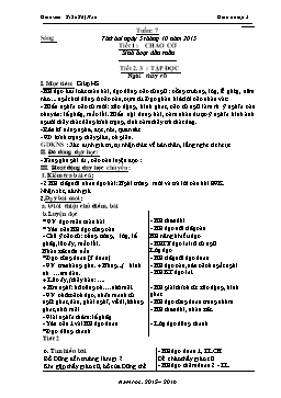 Giáo án điện tử Lớp 2 - Tuần 7 - Năm học 2015-2016 - Trần Thị Hảo