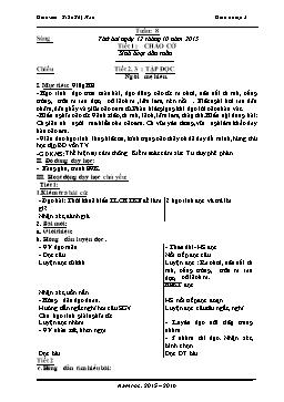 Giáo án điện tử Lớp 2 - Tuần 8 - Năm học 2015-2016 - Trần Thị Hảo