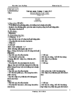 Giáo án điện tử Lớp 5 - Tuần 11 - Năm học 2015-2016 - Lưu Thị Hợp