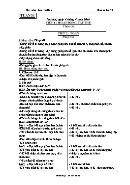 Giáo án điện tử Lớp 5 - Tuần 31 - Năm học 2015-2016 - Lưu Thị Hợp