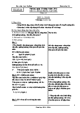 Giáo án điện tử Lớp 5 - Tuần 34 - Năm học 2015-2016 - Lưu Thị Hợp