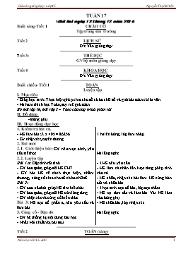 Giáo án giảng dạy Lớp 4 - Tuần 17 - Năm học 2016-2017 - Nguyễn Thị Hải Yến