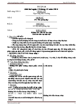 Giáo án giảng dạy Lớp 4 - Tuần 18 - Năm học 2016-2017 - Nguyễn Thị Hải Yến