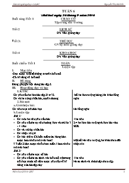 Giáo án giảng dạy Lớp 4 - Tuần 6 - Năm học 2016-2017 - Nguyễn Thị Hải Yến