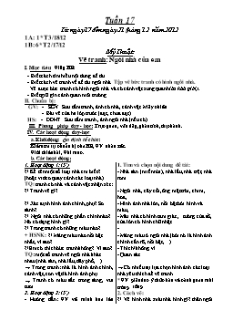 Giáo án môn Mĩ thuật Lớp 1, 2, 3, 4, 5 - Tuần 17