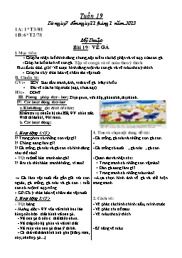 Giáo án môn Mĩ thuật Lớp 1, 2, 3, 4, 5 - Tuần 19