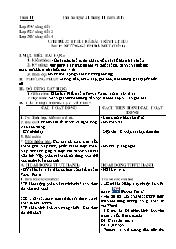 Giáo án môn Tin học Lớp 3, 4, 5 - Tuần 11