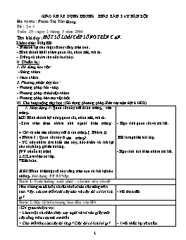 Giáo án Tự nhiên và Xã hội Lớp 2 - Tuần 25 - Phạm Thị Thu Hương