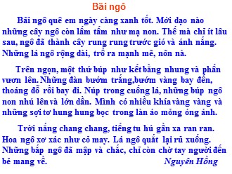Bài giảng Tiếng Việt Lớp 4 - Cấu tạo bài văn miêu tả cây cối