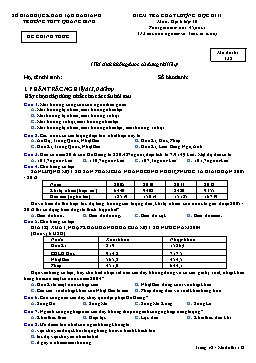 Đề kiểm tra chất lượng học kì II môn Địa lí Lớp 10 - Trường THPT Quang Bình - Mã đề thi 132 (Có đáp án)