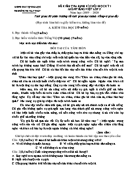 Đề kiểm tra định kỳ cuối học kì I môn Tiếng Việt Lớp 5 - Năm học 2019-2020 - Trường Tiểu học Tân Tiến (Có đáp án)