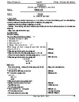 Giáo án Lớp 2 - Tuần 12 - Phạm Thị Huyền