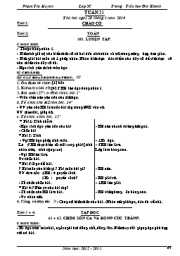 Giáo án Lớp 2 - Tuần 21 - Phạm Thị Huyền