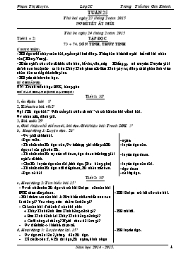 Giáo án Lớp 2 - Tuần 25 - Phạm Thị Huyền