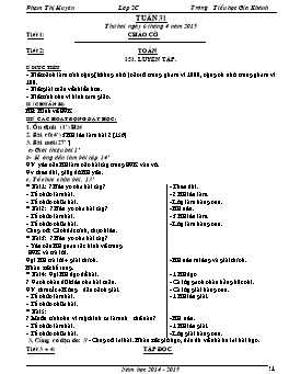 Giáo án Lớp 2 - Tuần 31 - Phạm Thị Huyền