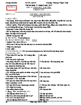 Giáo án Lớp 3 - Tuần 2 - Vương Hà Bắc