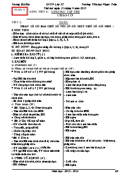 Giáo án Lớp 3 - Tuần 5 - Vương Hà Bắc