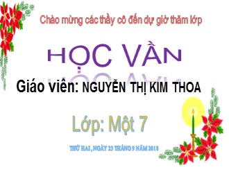 Bài giảng Học vần Lớp 1 - Bài: u, ư - Nguyễn Thị Kim Thoa