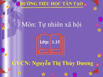 Bài giảng Tự nhiên và Xã hội Lớp 1 - Bài 27: Con mèo - Nguyễn Thị Thùy Dương