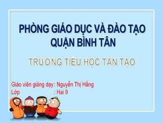 Bài giảng Tự nhiên và Xã hội Lớp 2 - Bài: Phòng tránh ngã khi ở trường - Nguyễn Thị Hằng