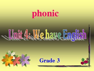 Bài giảng Tiếng Anh Lớp 3 - Unit 4: We have English - Trường TH Tân Tạo