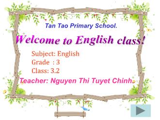 Bài giảng Tiếng Anh Lớp 3 - Unit 5: We have English - Lesson 5: Reading - Nguyễn Thị Tuyết Chinh