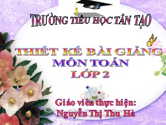 Bài giảng Toán Khối 2 - Bài: Bảng nhân 3 - Nguyễn Thị Thu Hà
