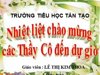 Bài giảng Toán Lớp 2 - Bài: Bảng nhân 2 - Lê Thị Kim Thoa
