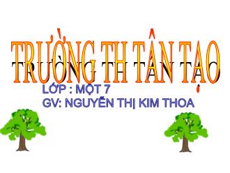 Bài giảng Tự nhiên và Xã hội Lớp 1 - Bài 22: Cây rau - Nguyễn Thị Kim Thoa