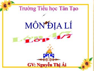 Bài giảng Địa lí Lớp 4 - Bài 78: Hoạt động sản xuất của người dân ở Tây Nguyên - Nguyễn Thị Ái