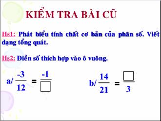 Bài giảng Toán Lớp 6 - Tiết 71: Rút gọn phân số