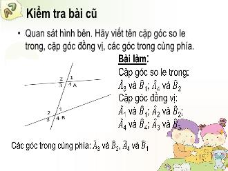 Bài giảng Toán Lớp 7 - Tiết 6: Hai đường thẳng song song - Vũ Thị Thùy Lan