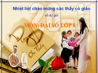 Bài giảng Đại số Lớp 8 - Chương III - Bài: Phương trình tích