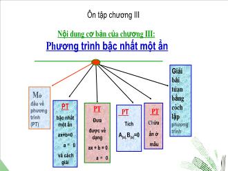 Bài giảng Đại số Lớp 8 - Ôn tập chương III: Phương trình bậc nhất một ẩn