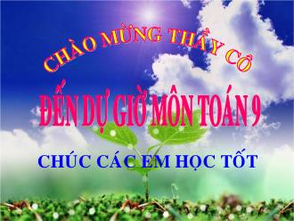 Bài giảng Đại số Lớp 9 - Tiết 62: Giải bài toán bằng cách lập phương trình