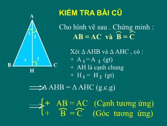 Bài giảng Hình học Lớp 7 - Chương II - Tiết 35: Tam giác cân