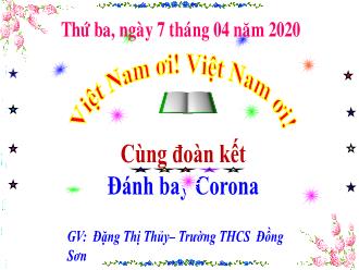 Bài giảng Hình học Lớp 8 - Chương III - Bài 4: Khái niệm hai tam giác đồng dạng - Năm học 2019-2020 - Đặng Thị Thủy