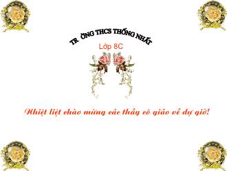 Bài giảng Hình học Lớp 8 - Chương III - Bài 4: Khái niệm hai tam giác đồng dạng - Trường THCS Thống Nhất