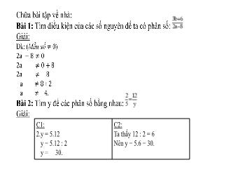 Bài giảng Toán Lớp 6 - Bài: Rút gọn phân số