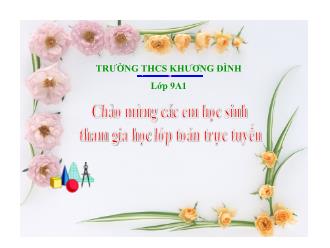 Bài giảng Toán Lớp 9 - Luyện tập: Công thức nghiệm phương trình bậc hai - Trường THCS Khương Đình