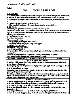 Giáo án Đại số Lớp 7 - Chương trình học kì I - Năm học 2020-2021