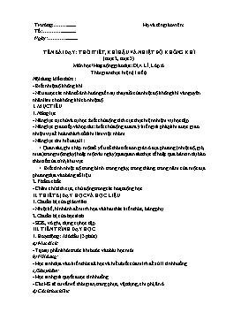 Giáo án Địa lí Lớp 6 (CV5512) - Bài 18: Thời tiết, khí hậu và nhiệt độ không khí (mục 2, mục 3)