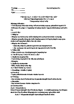 Giáo án Địa lí Lớp 6 (CV5512) - Bài 19: Khí áp và gió trên Trái Đất