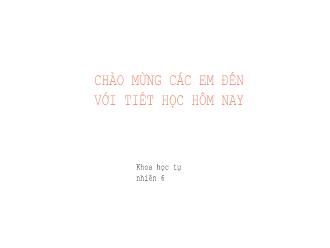 Bài giảng Công nghệ lớp 6 - Tiết 1 - Bài 1: Giới thiệu về khoa học tự nhiên