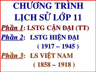 Bài giảng Lịch sử lớp 11 - Bài 1: Nhật Bản